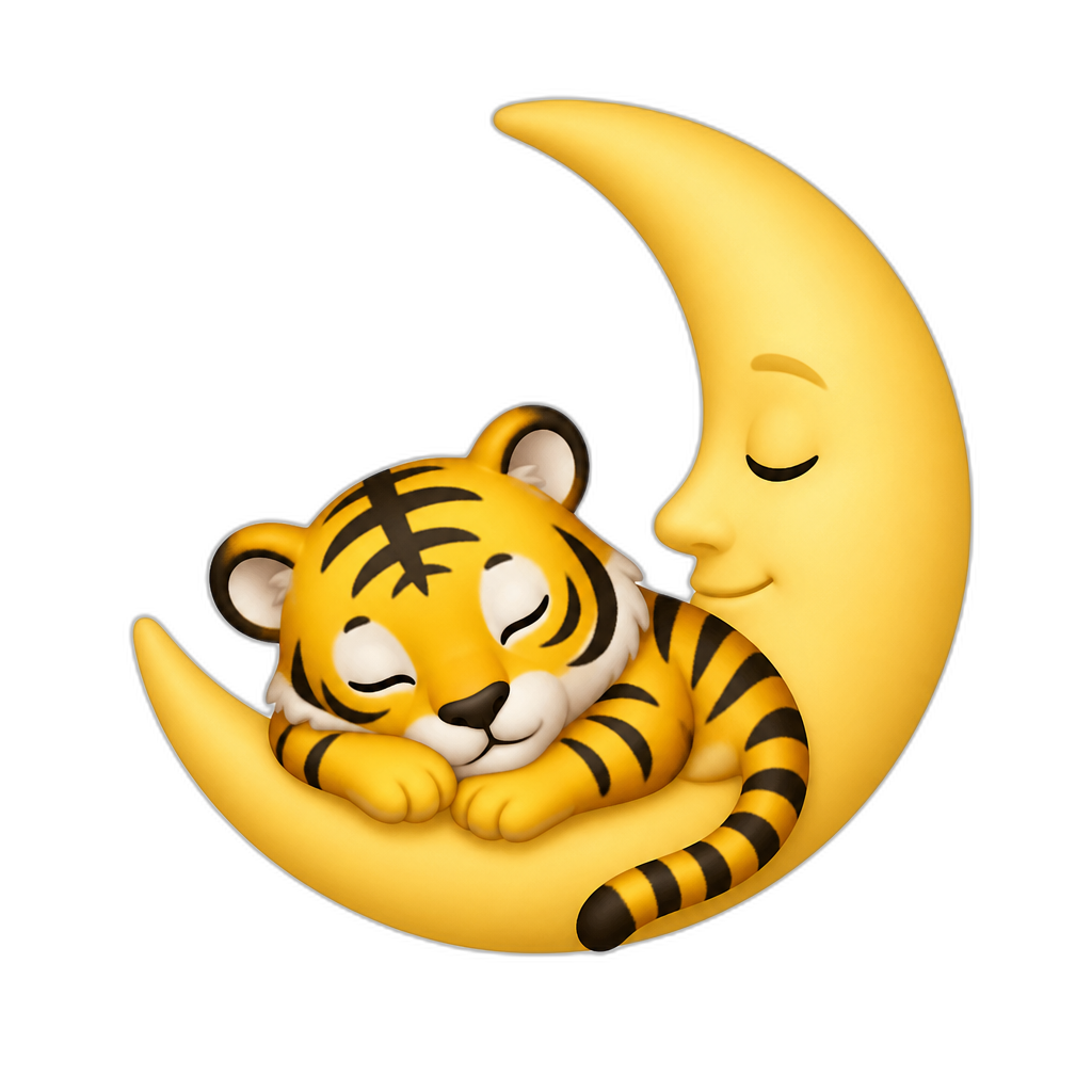 🐯+🌜 - AI generated emoji