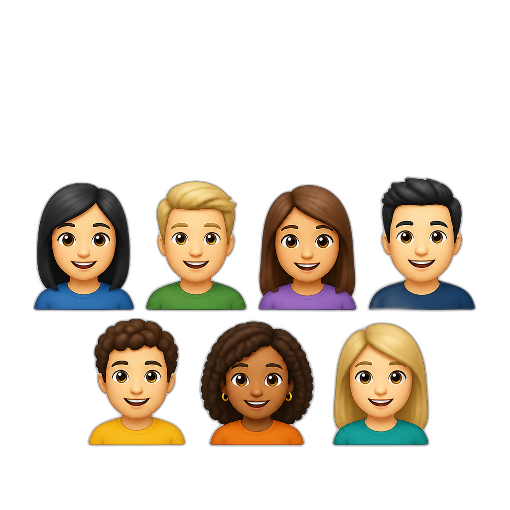 the words Team of 7 in text form - AI generated emoji