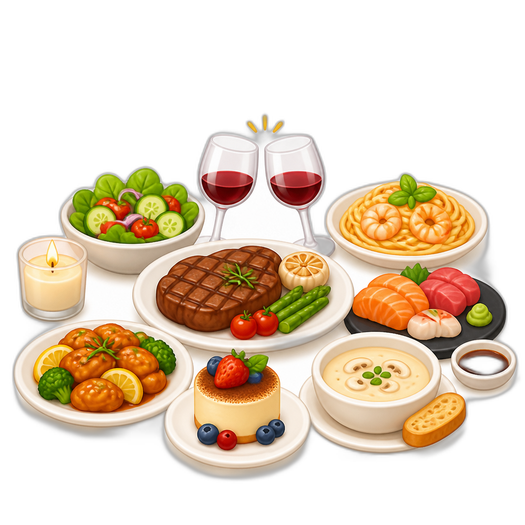 聚餐漂亮饭 - AI generated emoji