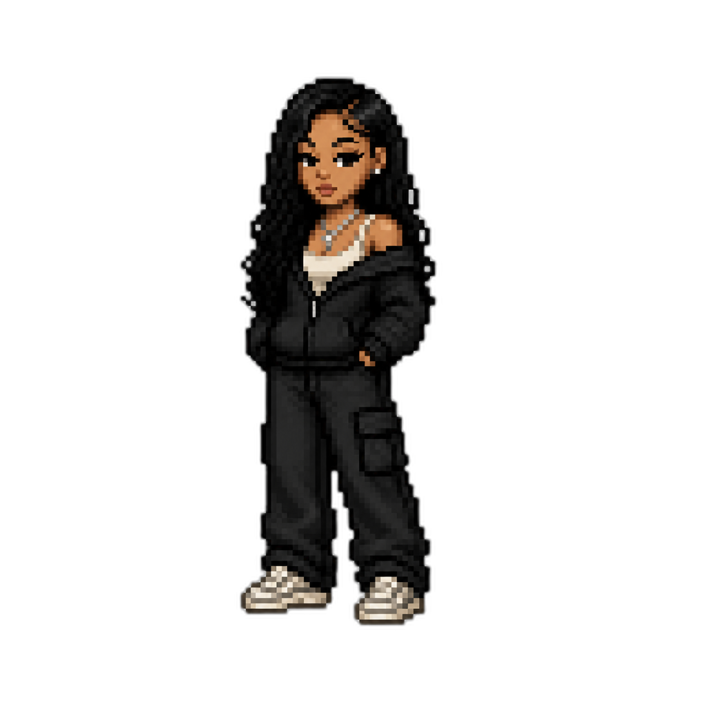 Mariah The Scientist 16 bit video game sprite - AI generated emoji