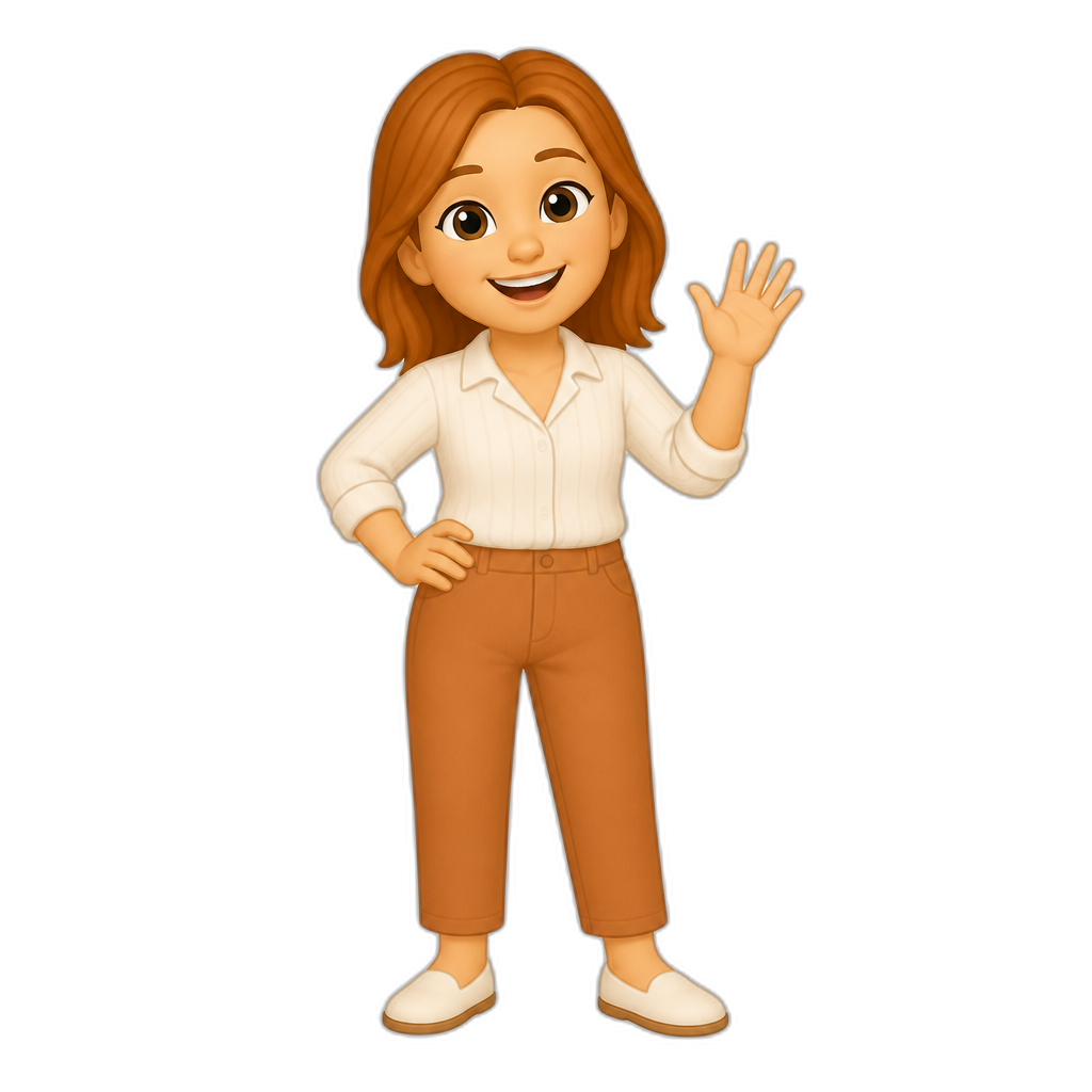 Chilli Heeler as a human, cartoon style - AI generated emoji