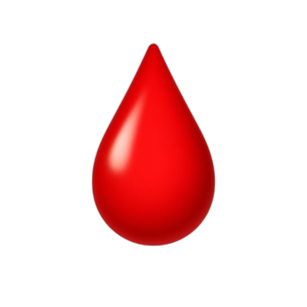 drop of blood - AI generated emoji