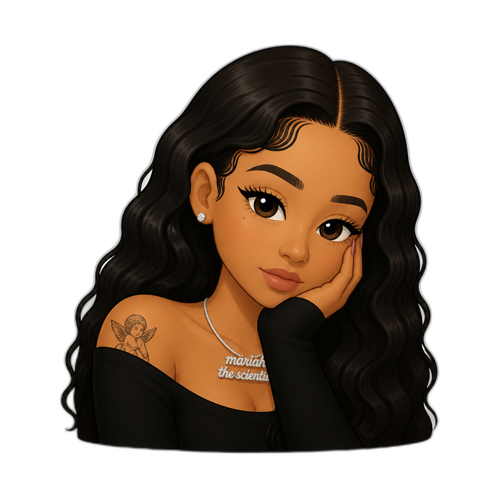 Mariah The Scientist anime - AI generated emoji