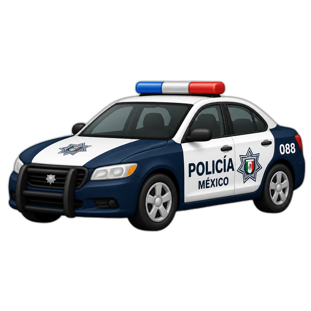 Mexico police car - AI generated emoji