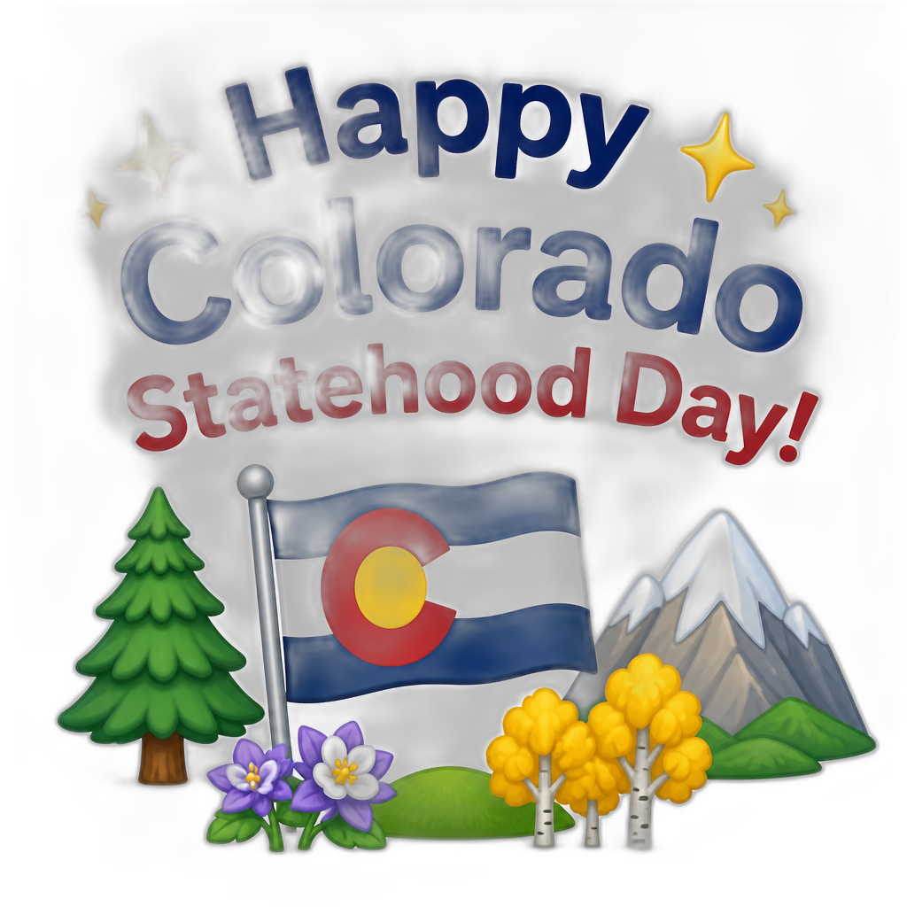 Happy Colorado Statehood Day - AI generated emoji