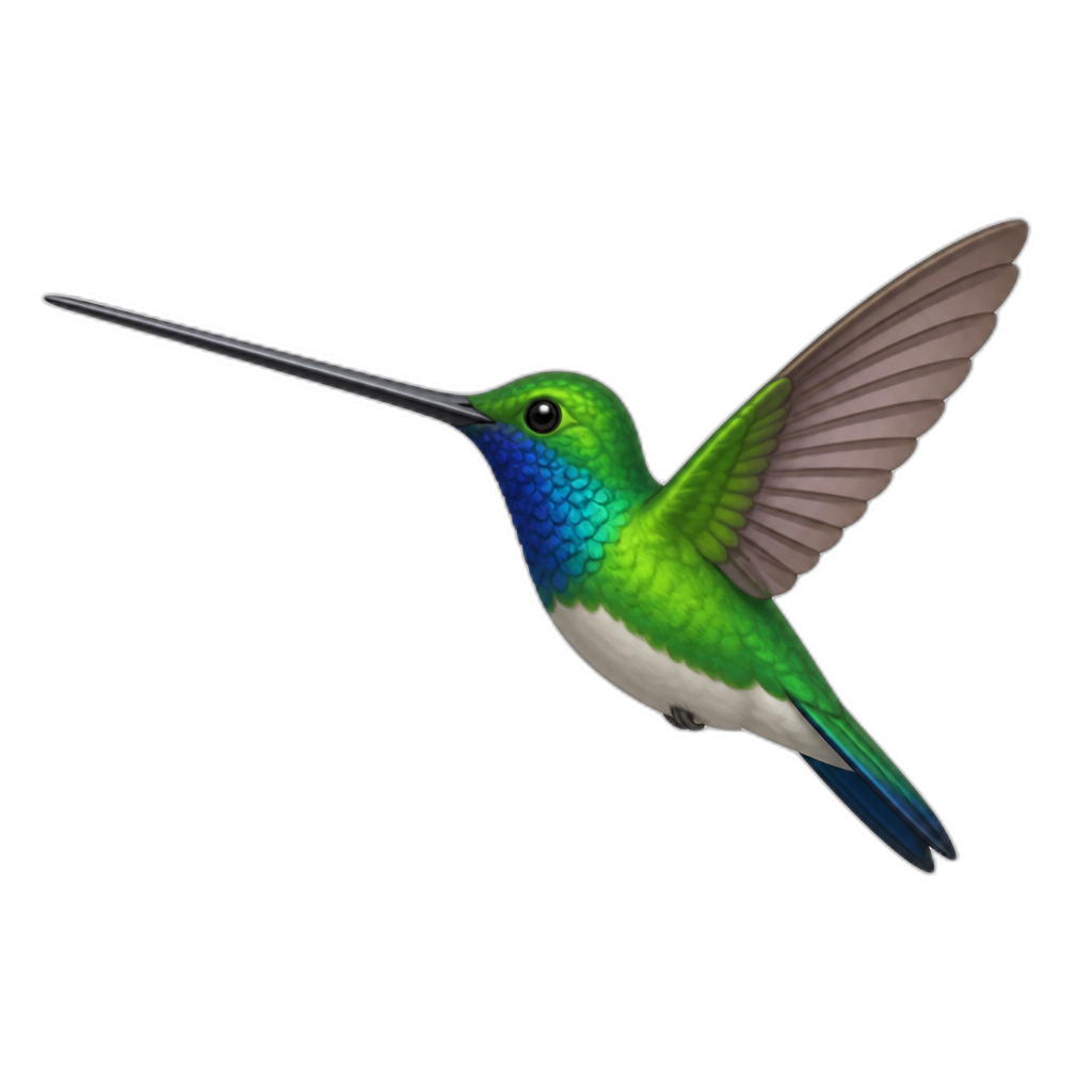 Sword billed hummingbird - AI generated emoji