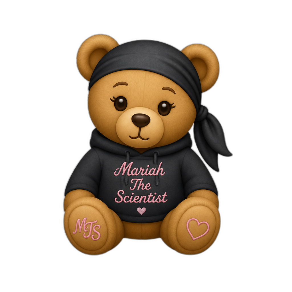 Mariah The Scientist teddy bear - AI generated emoji