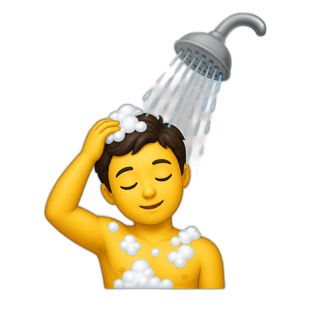 Taking shower - AI generated emoji