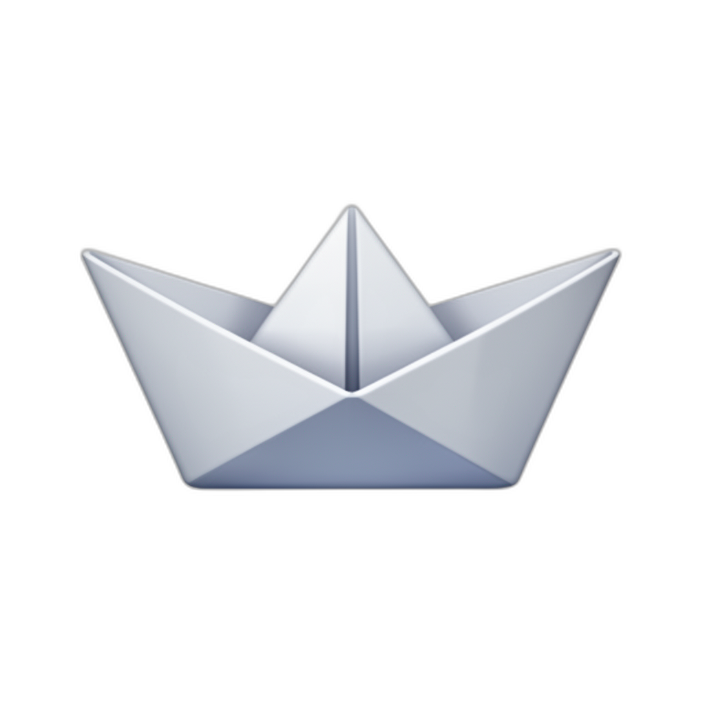 paper boat - AI generated emoji