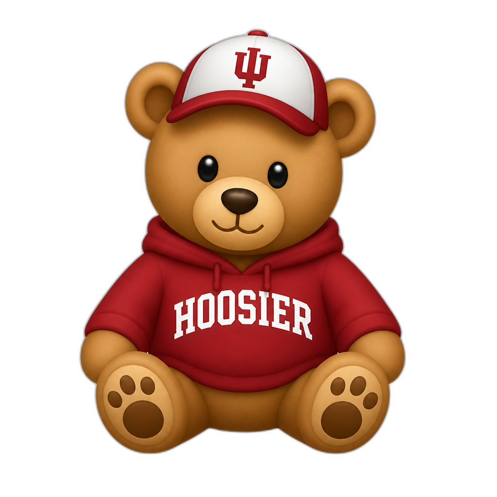 Create a Teddy bear who is a Hoosier - AI generated emoji