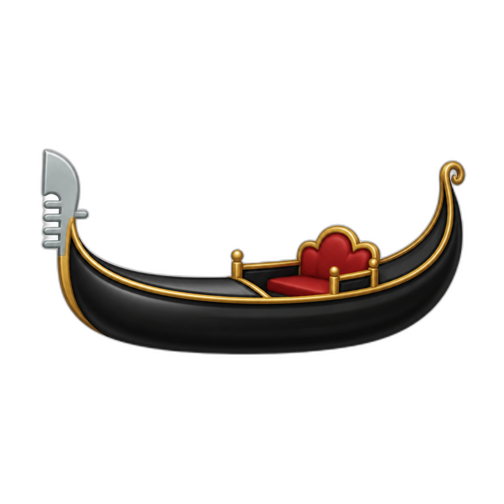 gondola boat without the gondoliere - AI generated emoji