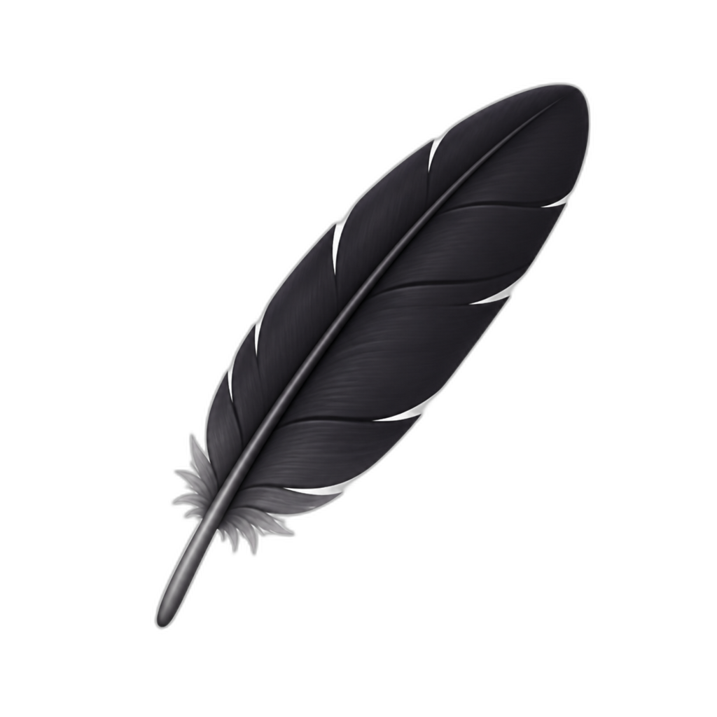 Raven feather - AI generated emoji