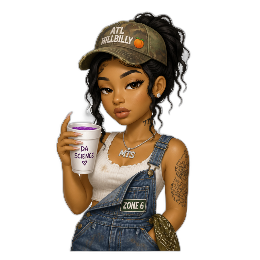 Mariah The Scientist as an Atlanta hillbilly - AI generated emoji