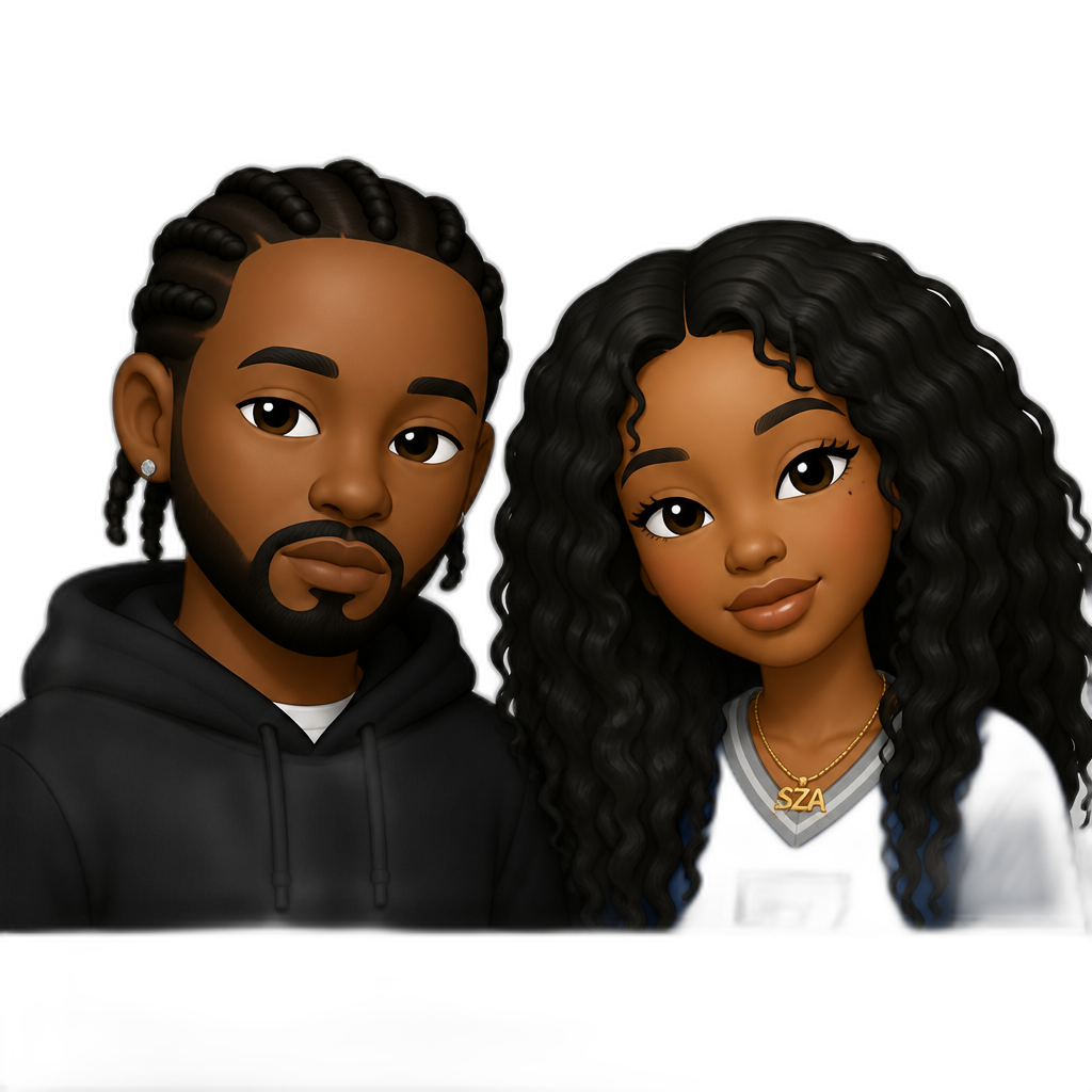 Kendrick Lamar and SZA - AI generated emoji