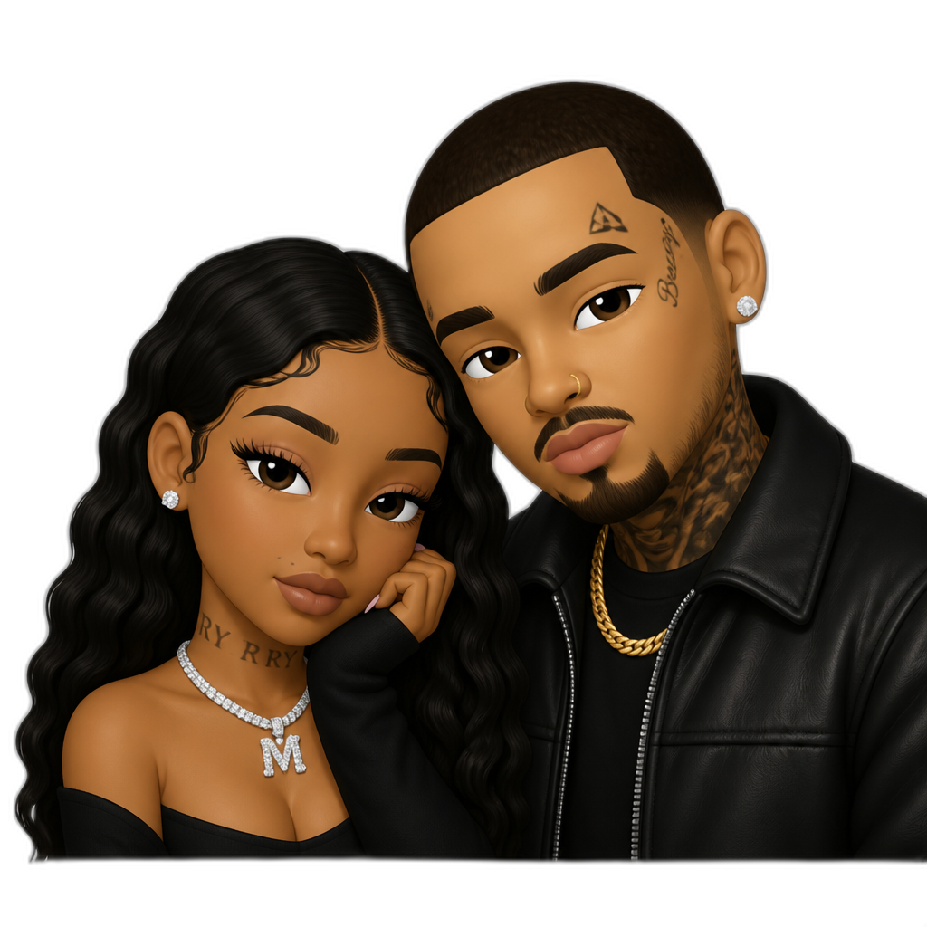 Mariah The Scientist and Chris Brown - AI generated emoji