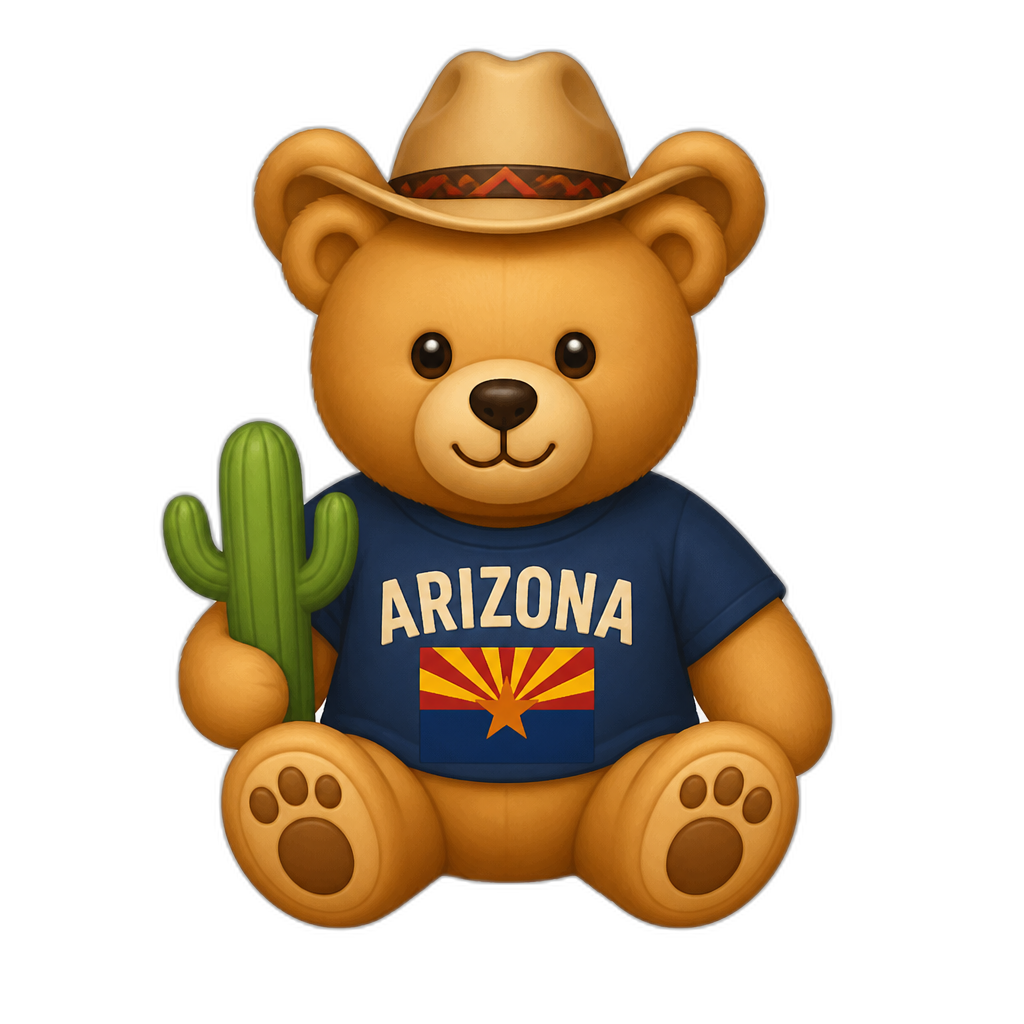 Create a Teddy bear who is a Arizonan - AI generated emoji