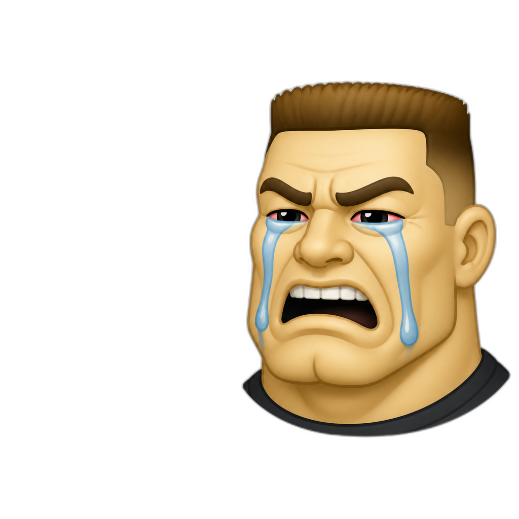 a crying chud to the right - AI generated emoji