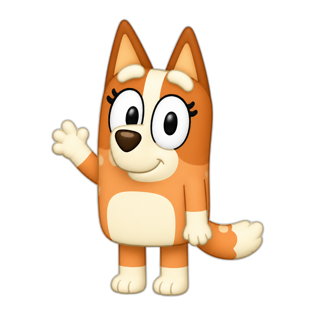 Bingo Heeler with eyelashes - AI generated emoji