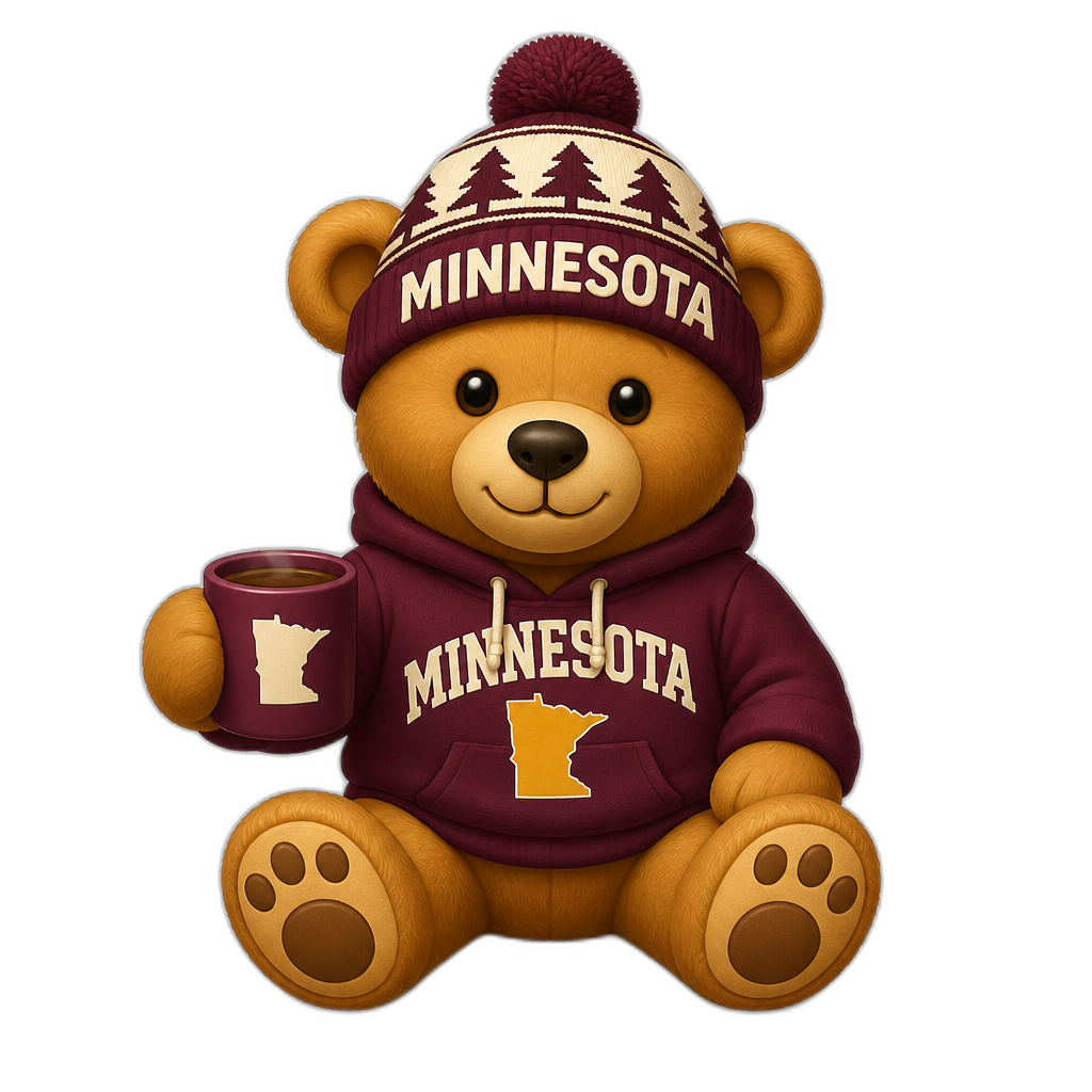 Create a Teddy bear who is a Minnesotan - AI generated emoji