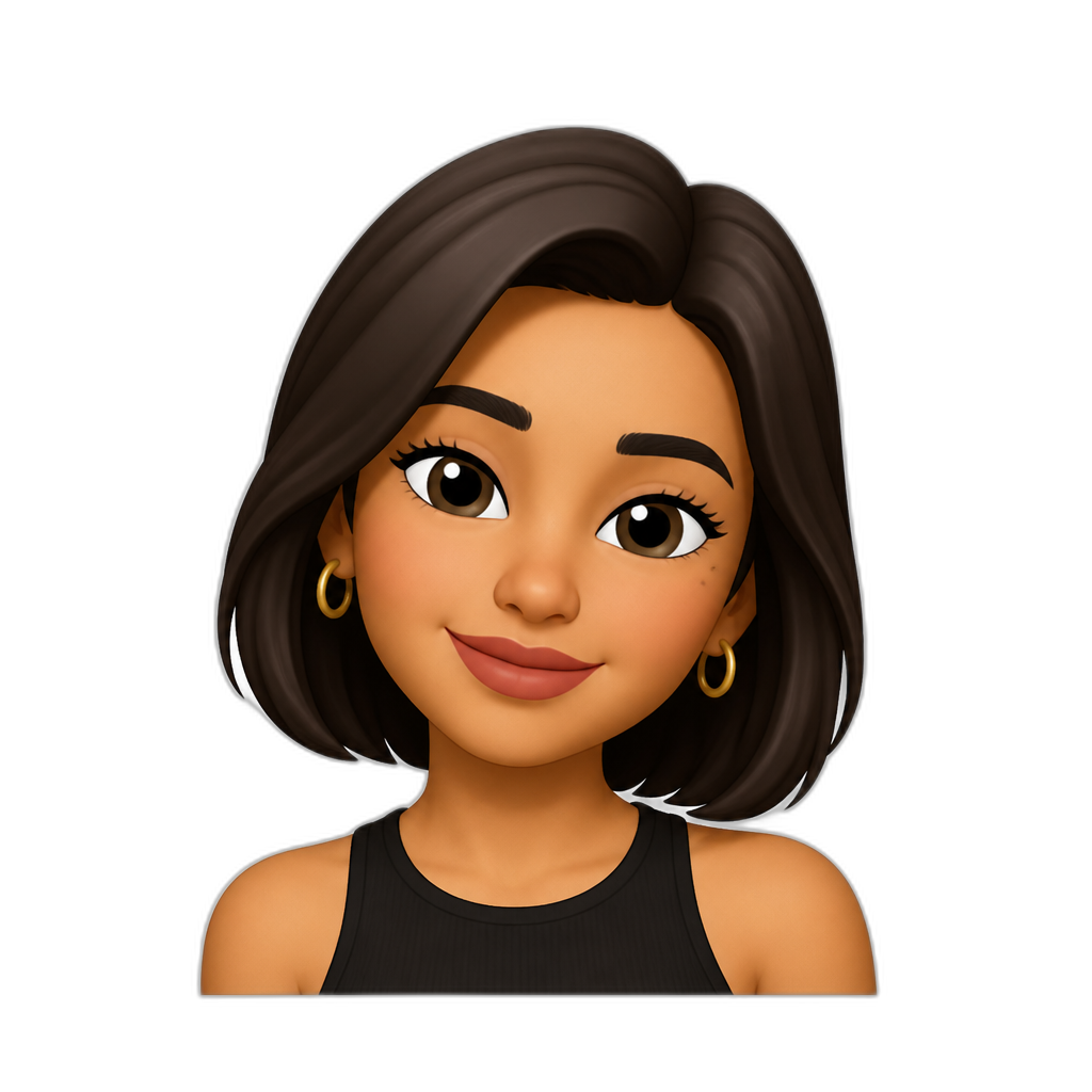 25-year-old pretty Latin female with hair in a bob style - AI generated emoji