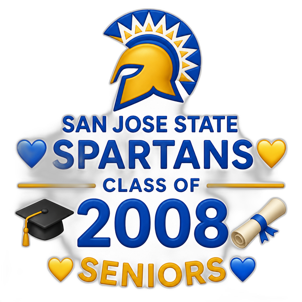 San Jose State Spartans Class Of 2008 Seniors - AI generated emoji