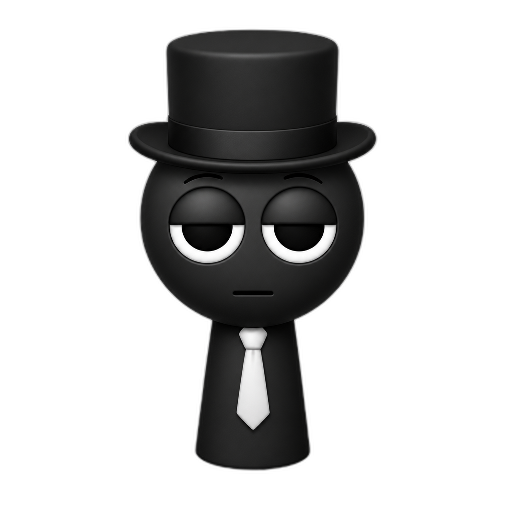 Mr Black sprunki - AI generated emoji