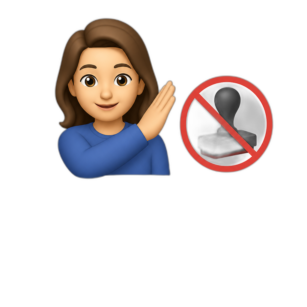 DER VERZICHT AUF STEMPEL bei Anträgen - AI generated emoji