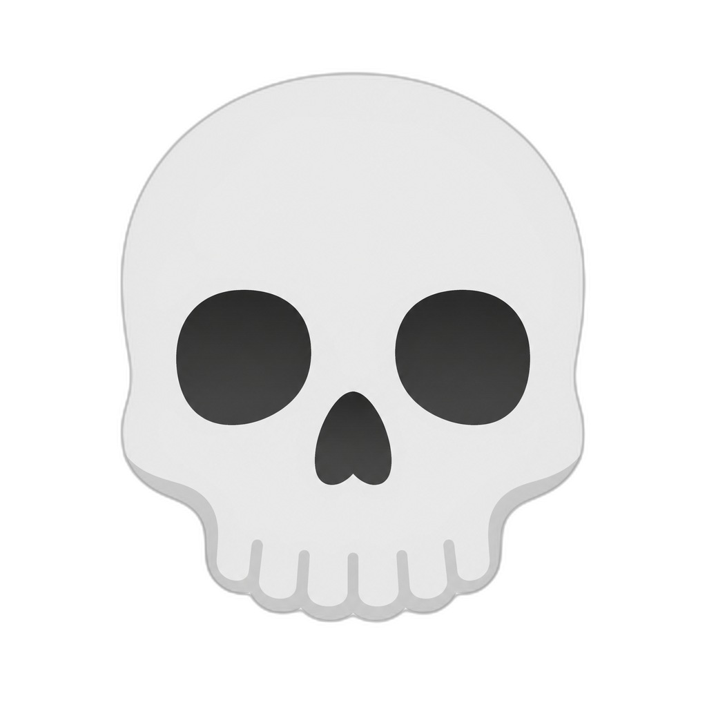 skull thick flat style - AI generated emoji