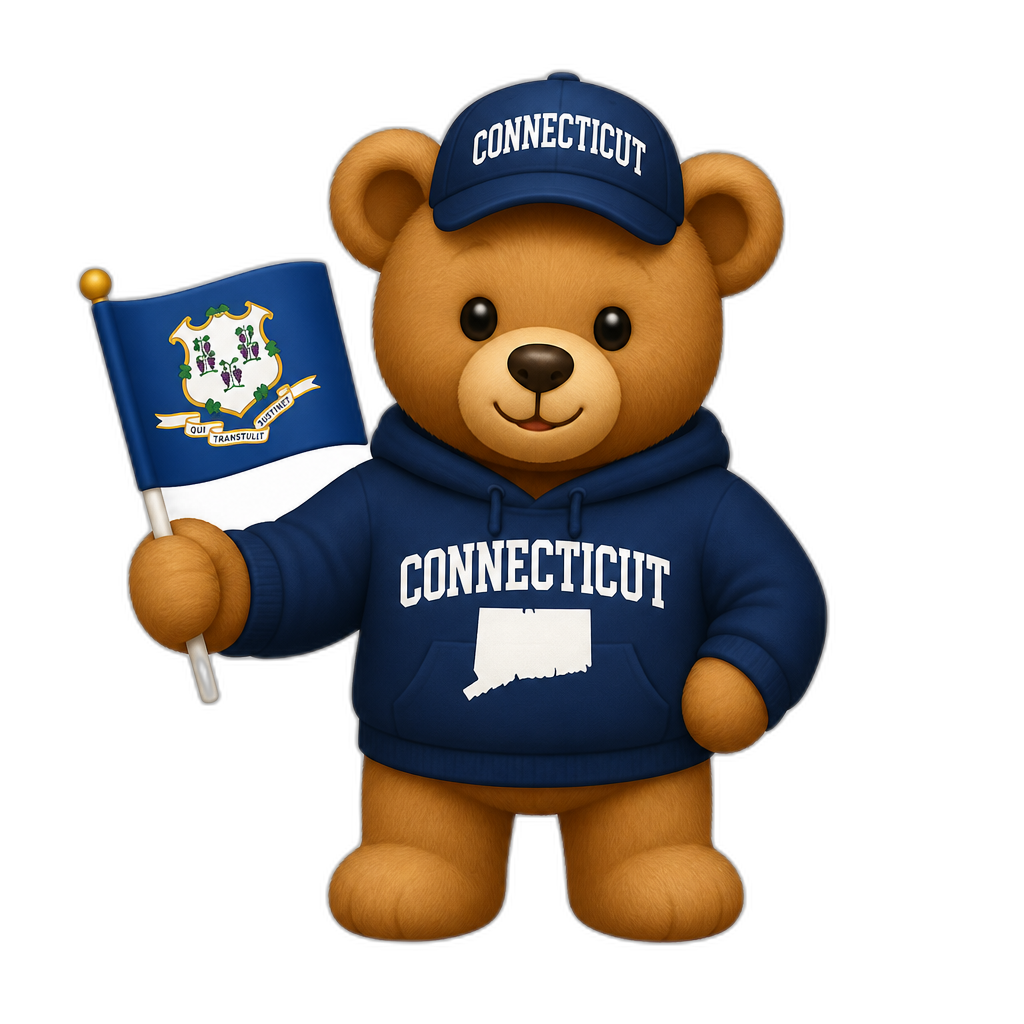 Create a Teddy bear who is a Connecticuter - AI generated emoji