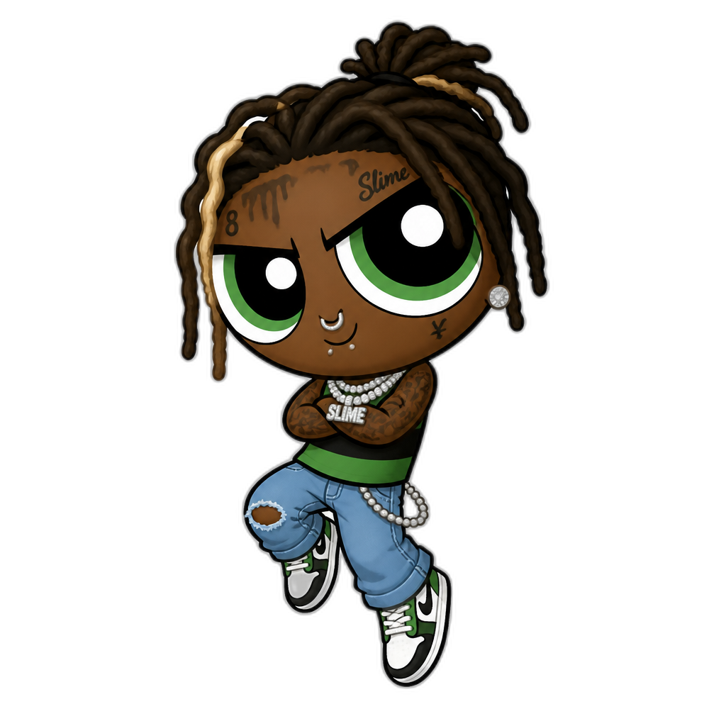 Young Thug as a Rowdyruff Boy, jeans, sneakers - AI generated emoji