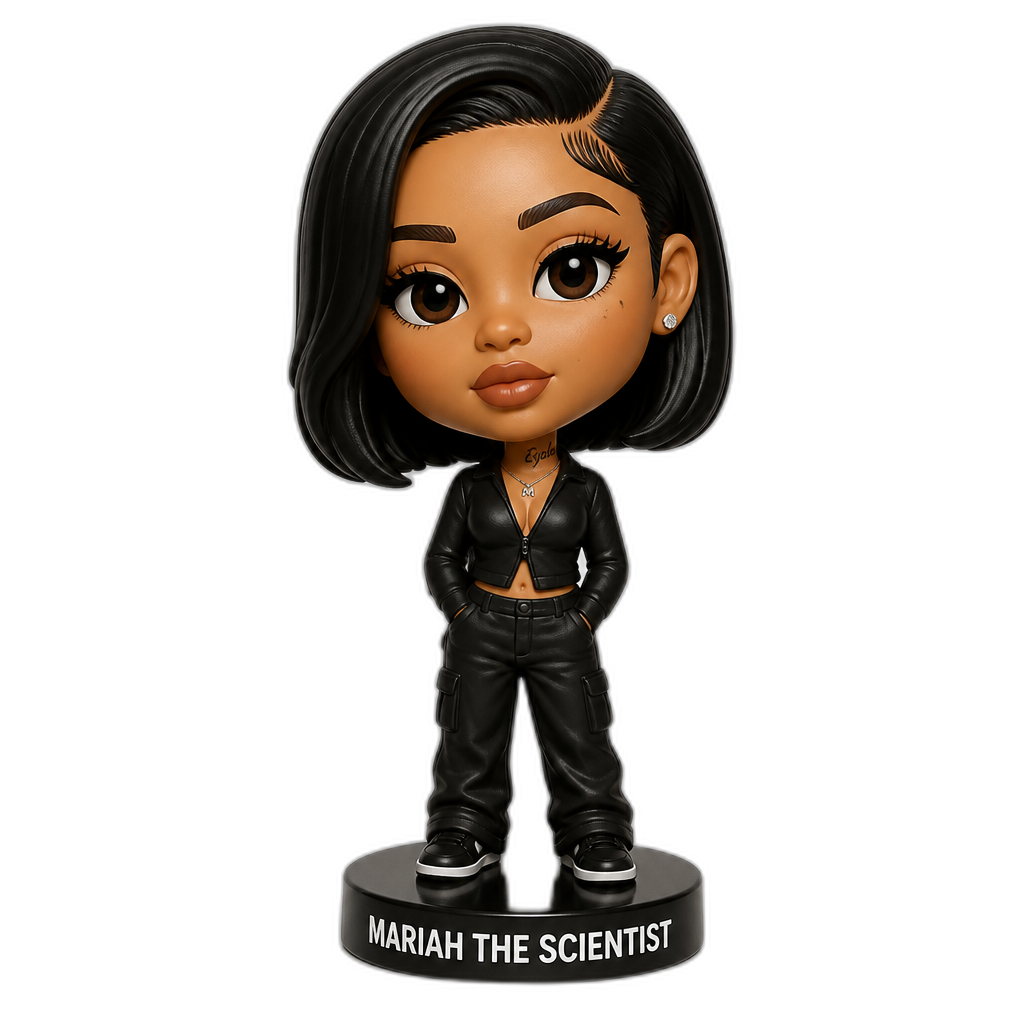 Mariah The Scientist bobblehead - AI generated emoji
