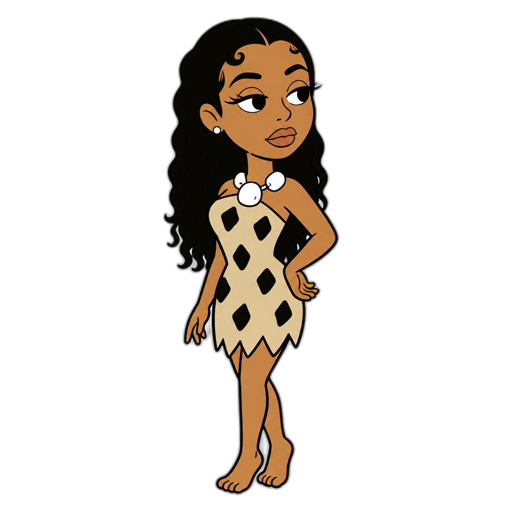 Mariah The Scientist in The Flintstones, Hannah Barbara cartoon style - AI generated emoji
