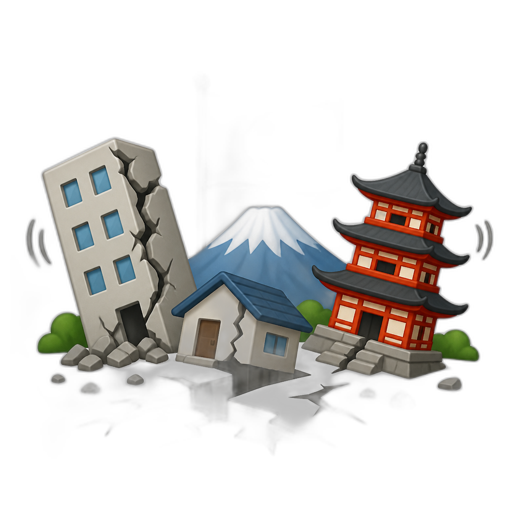 earthquake japan - AI generated emoji