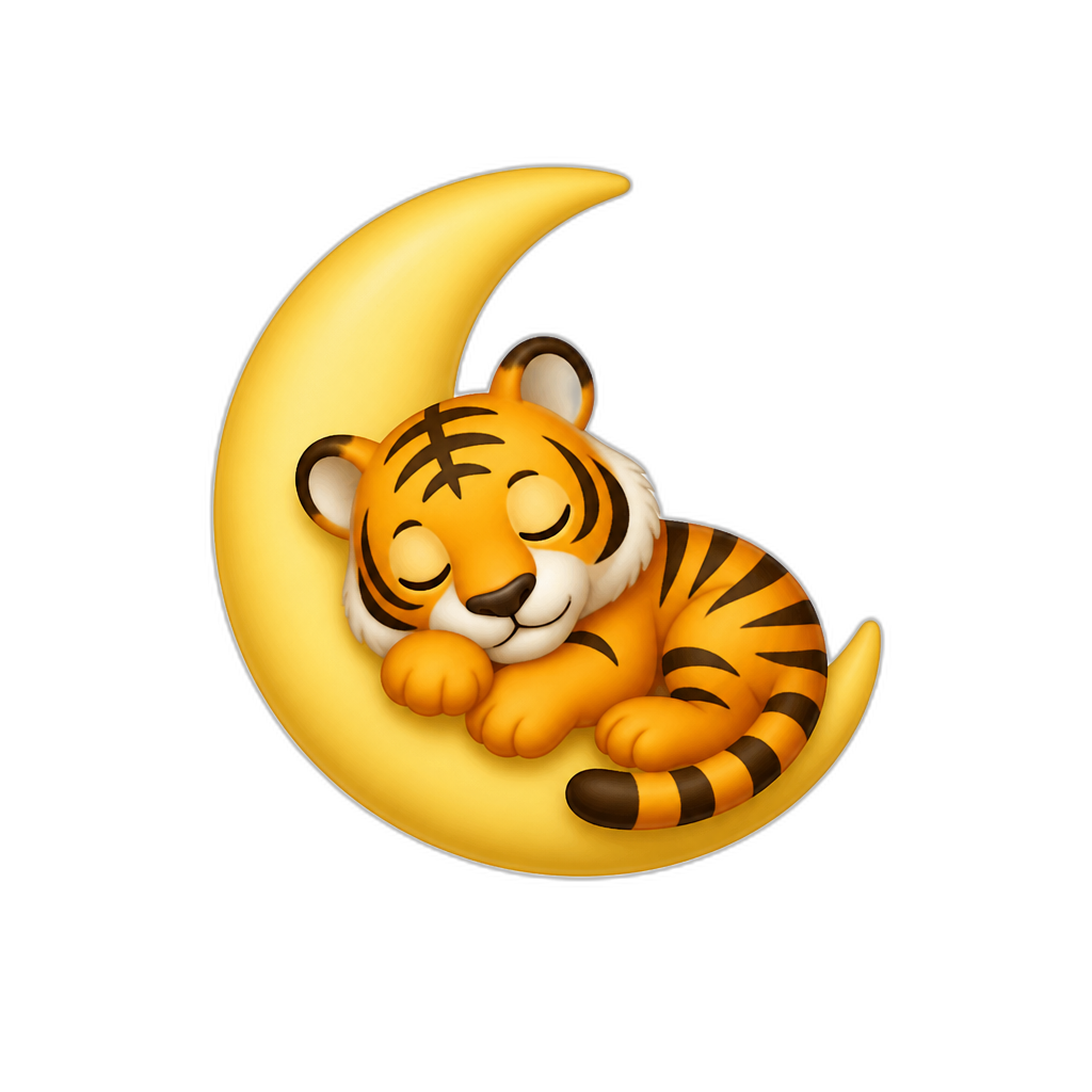 🐯+🌜 - AI generated emoji