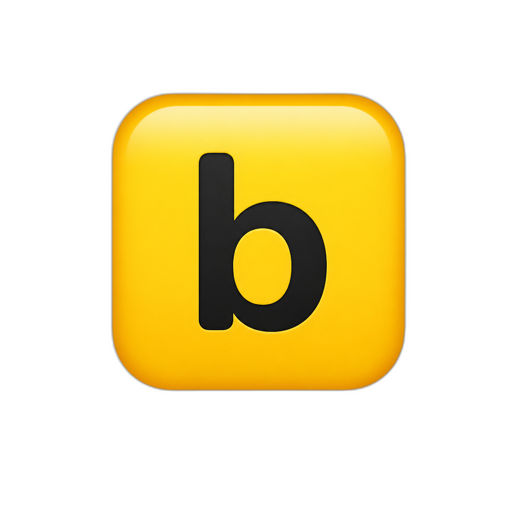 Yellow square emoji with b - AI generated emoji