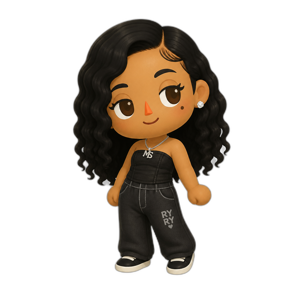 Mariah The Scientist as an Animal Crossing villager - AI generated emoji