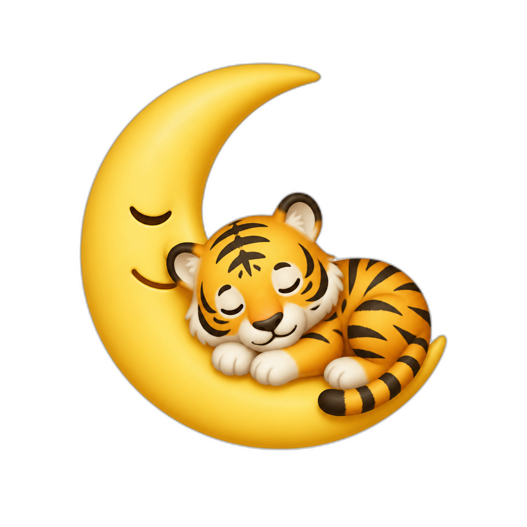 🐯+🌜 - AI generated emoji