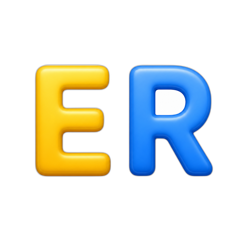 the letters E and R - AI generated emoji