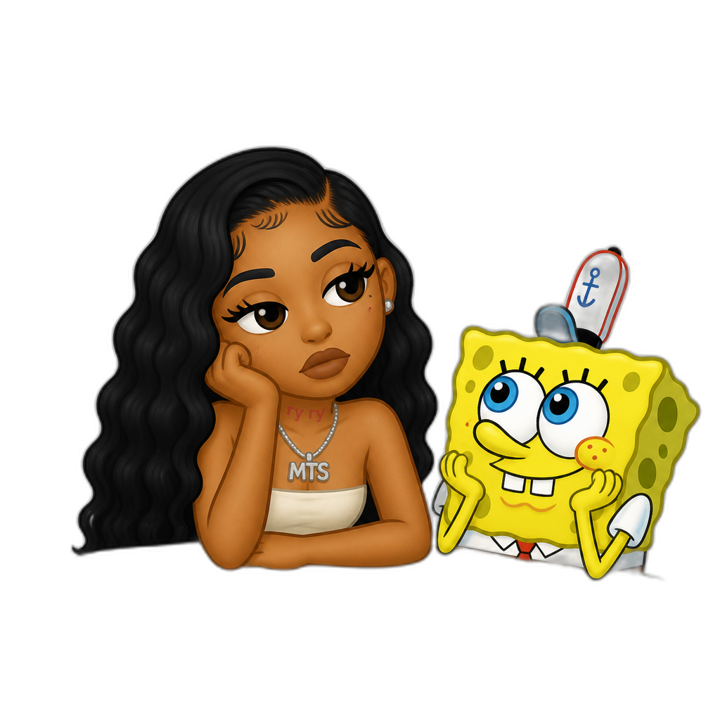 Mariah The Scientist in Spongebob - AI generated emoji