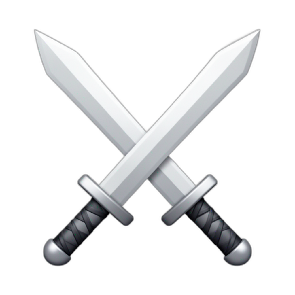 weiße gekreuzte Schwerzer - AI generated emoji