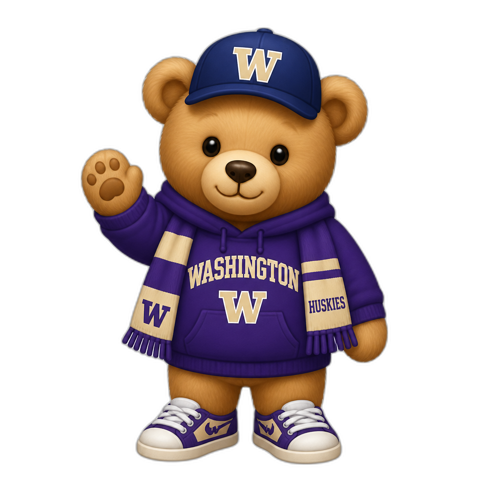 Create a Teddy bear who is a Washingtonian - AI generated emoji