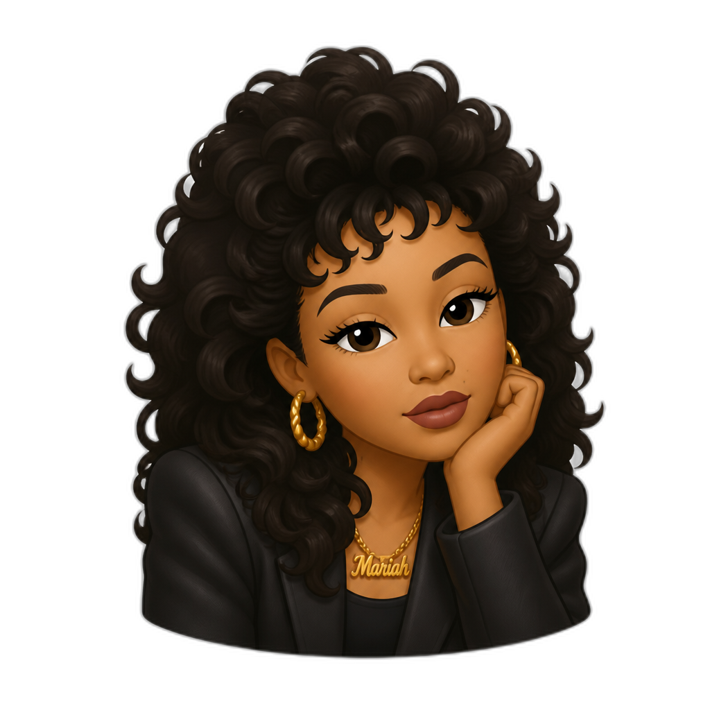 Mariah The Scientist in the 1980s - AI generated emoji