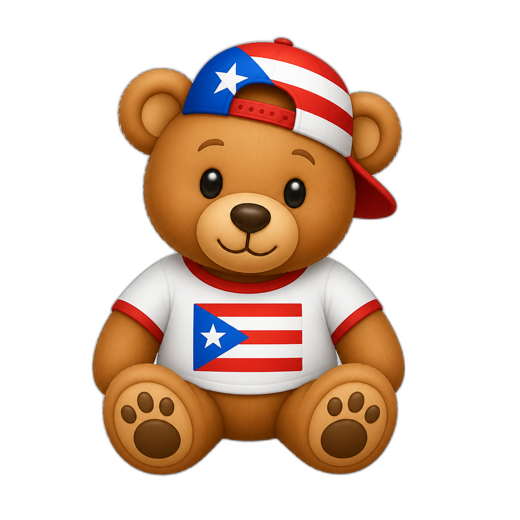 Create a Teddy bear who is a Puerto Rican - AI generated emoji