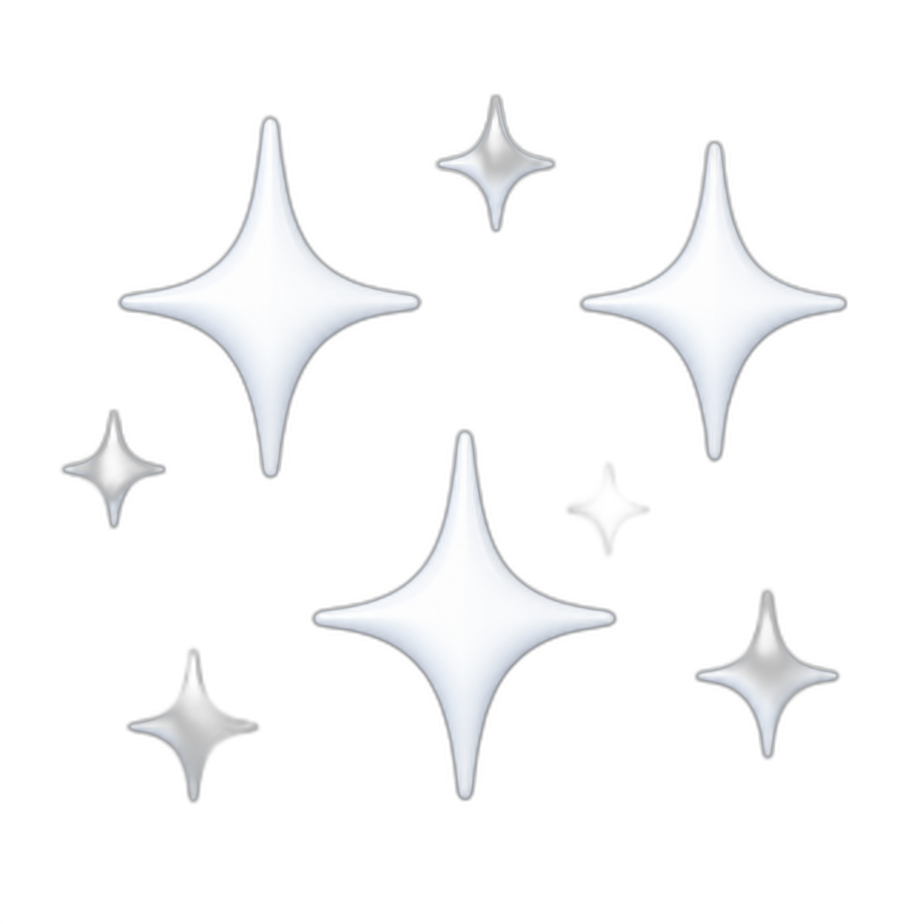 white sparkle flakes - AI generated emoji
