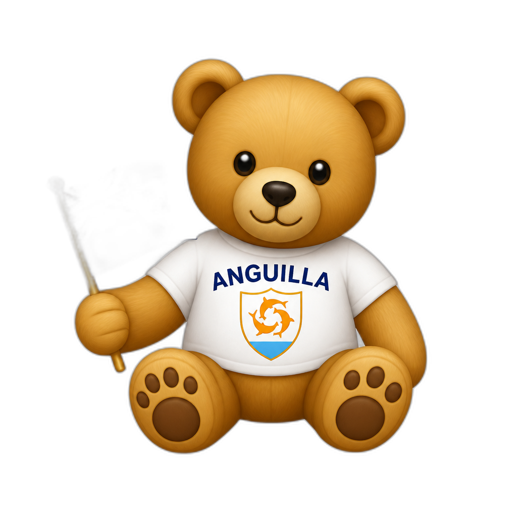 Create a Teddy bear who is a Anguillian - AI generated emoji