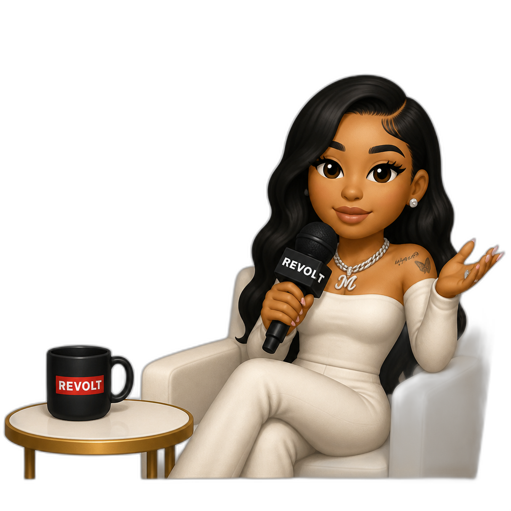 Mariah The Scientist talk show on REVOLT - AI generated emoji