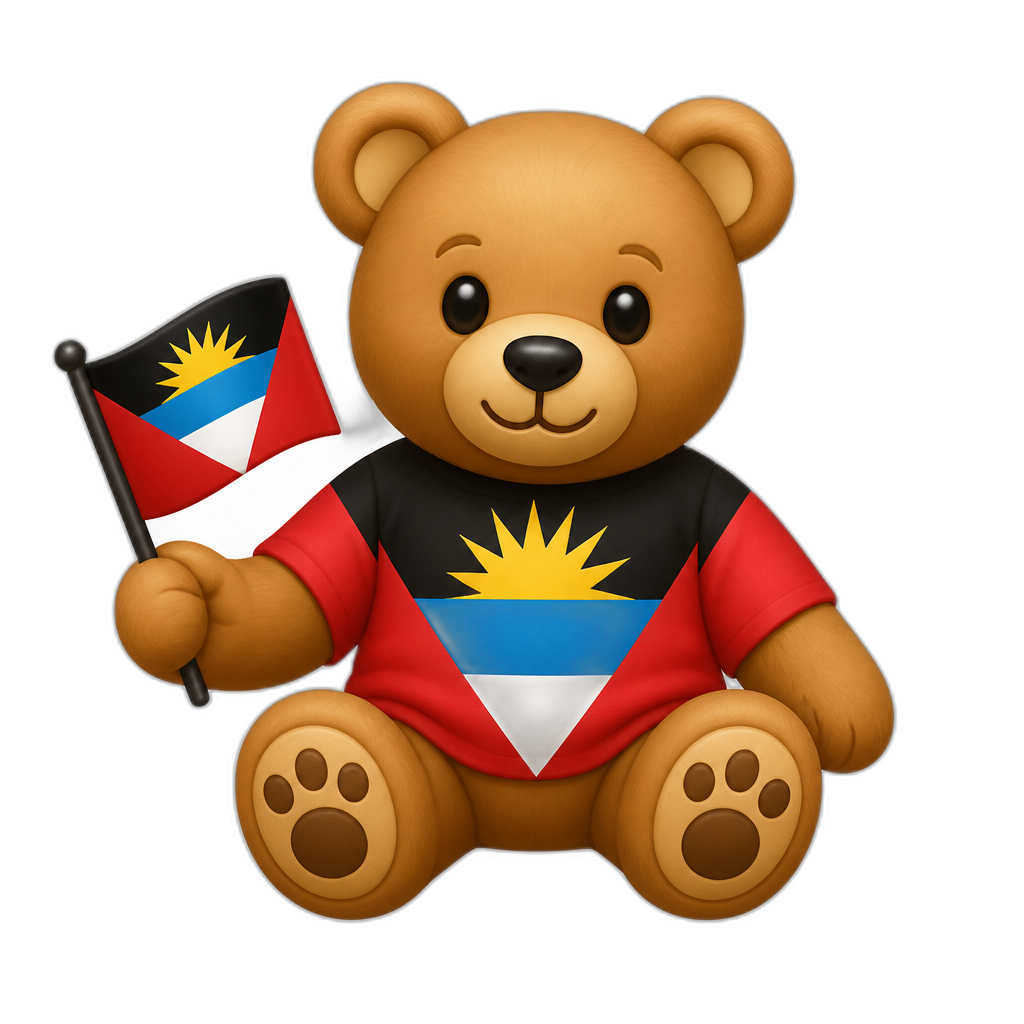 Create a Teddy bear who is a Antiguan and Barbudan - AI generated emoji