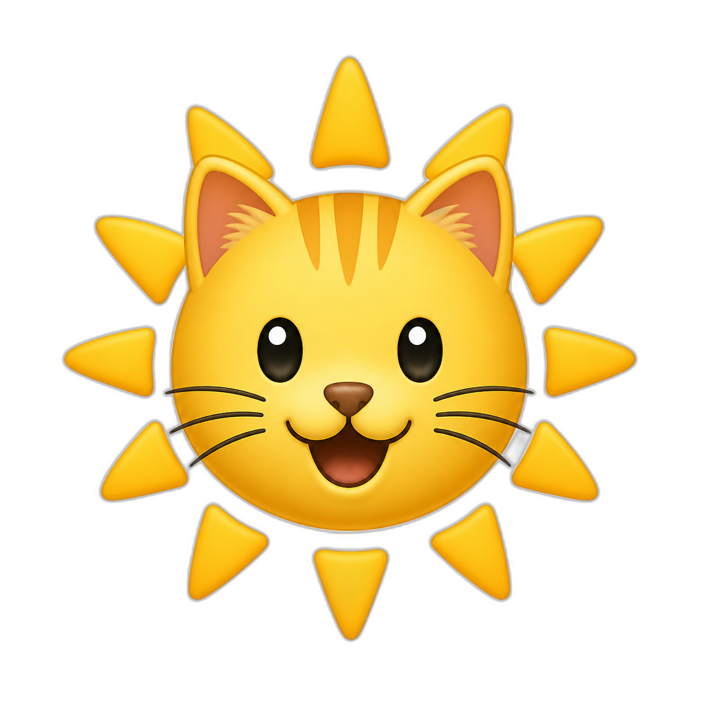 🐱+☀️ - AI generated emoji