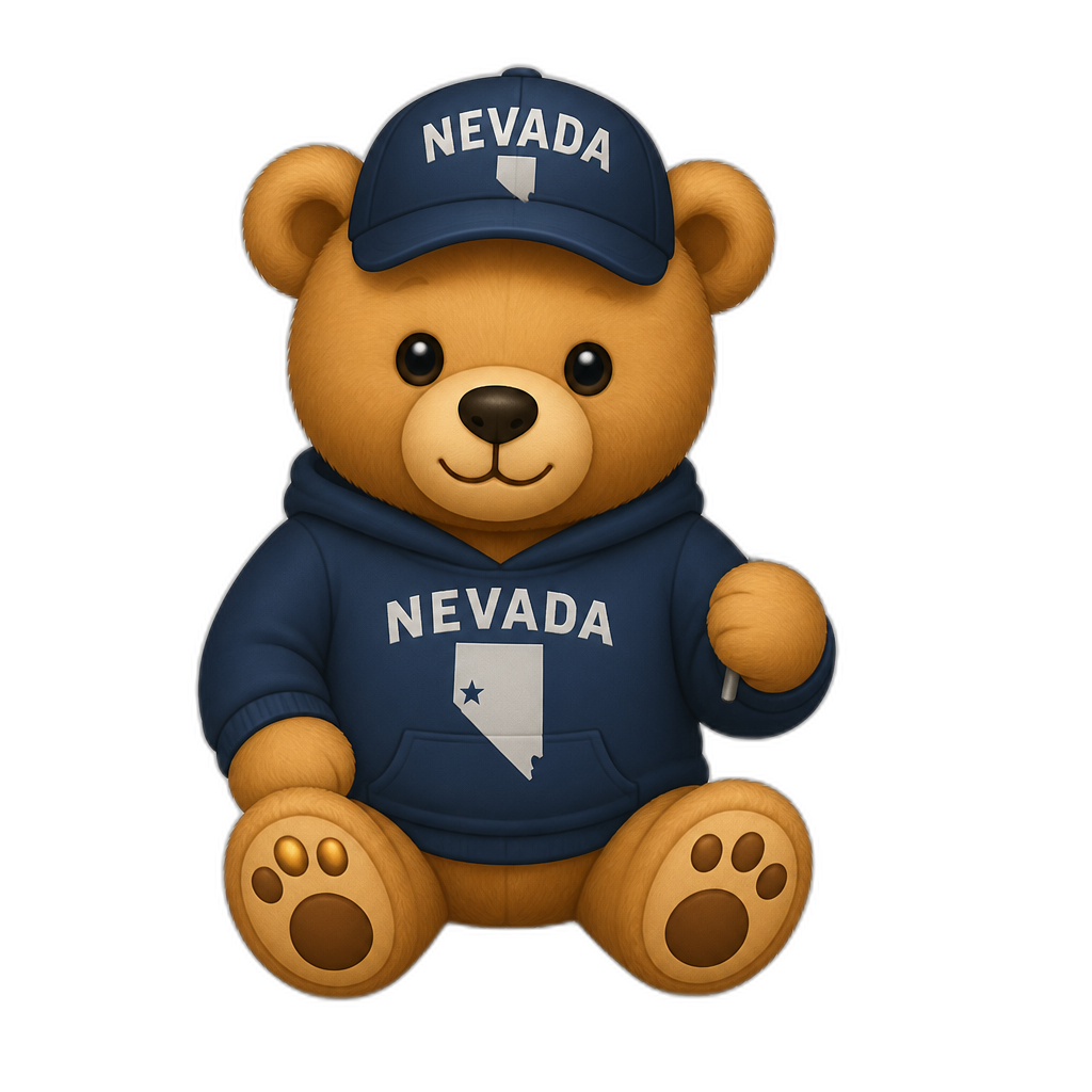 Create a Teddy bear who is a Nevadan - AI generated emoji