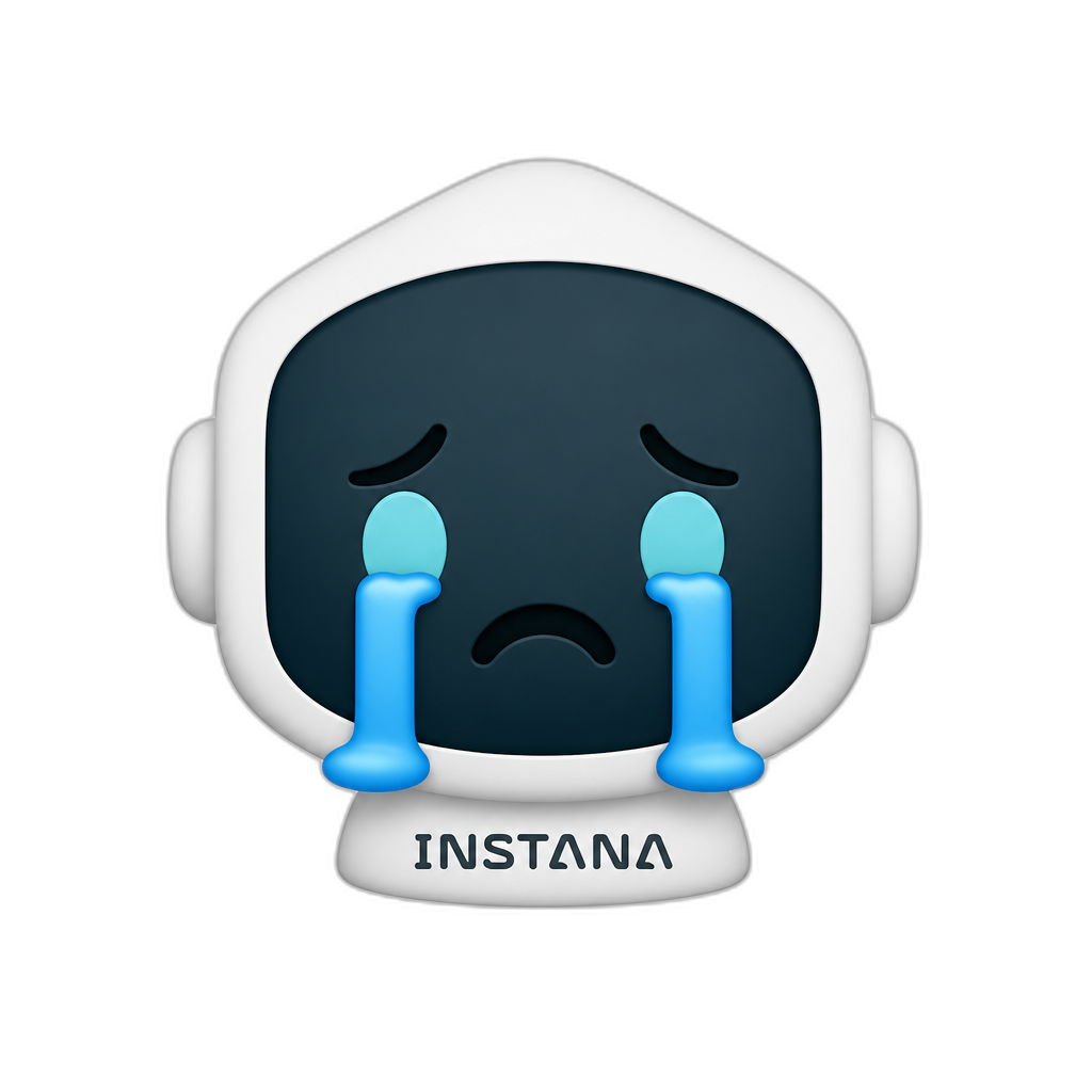 crying instana logo - AI generated emoji